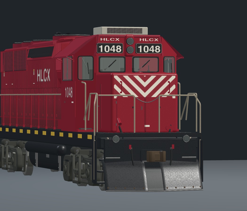 Exported HLCX 1048 model viewed from near the front