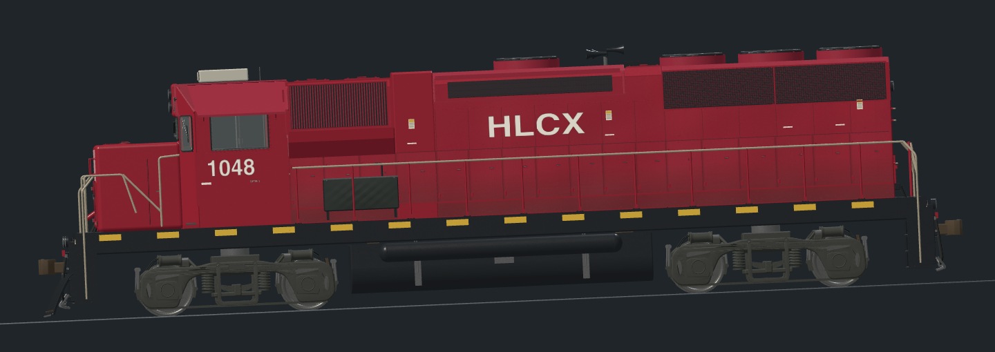 Exported locomotive model side profile