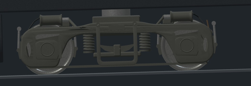 Exported model truck sideframe and suspension